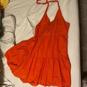 Orange American eagle halter top dress
